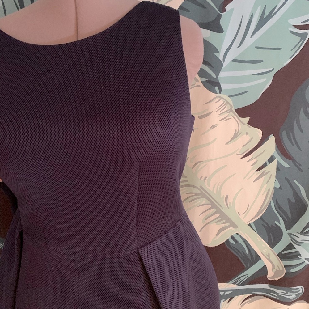 Navy sports mesh fit and flare dress